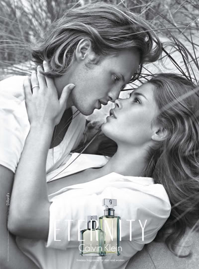 Calvin Klein Eternity fragrance campaign — Karl Lindman and Doutzen Kroes — photograph by Mikael Jansson