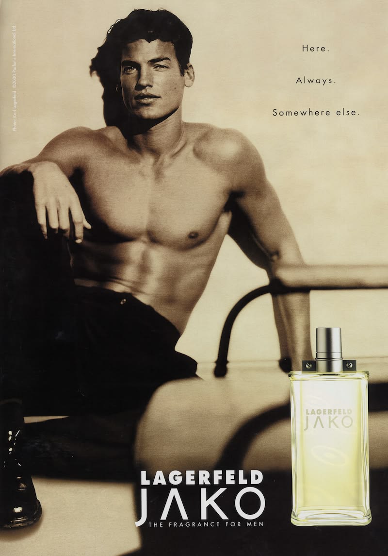 Lagerfeld Jako fragrance 1997 campaign — Jason Shaw — photograph by Karl Lagerfeld