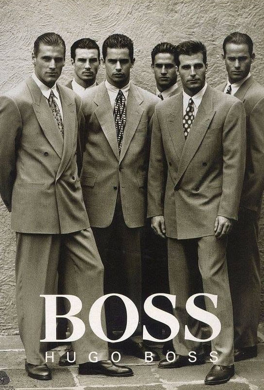 Joe Neary male model far left Hugo Boss